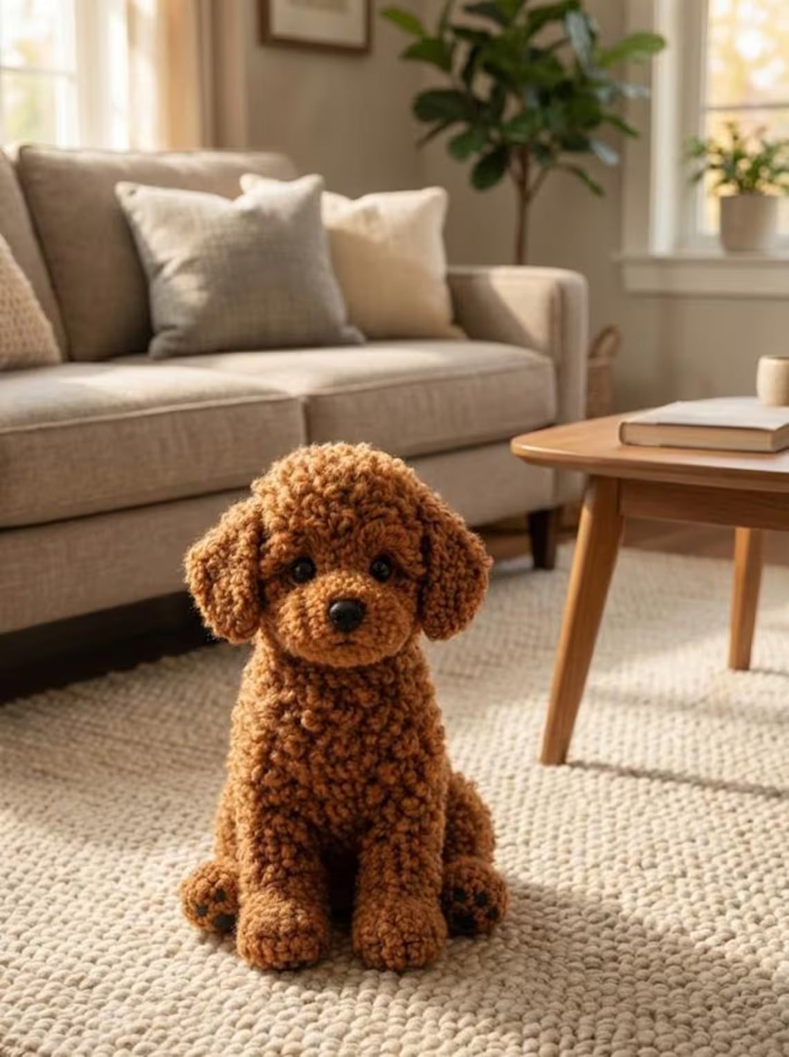 Realistic Plush Puppy Crochet Pattern PDF, Amigurumi Dog