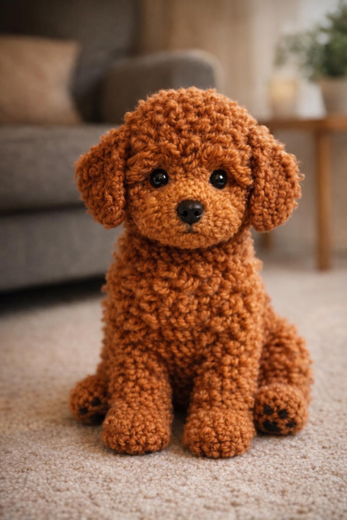 Realistic Plush Puppy Crochet Pattern PDF, Amigurumi Dog